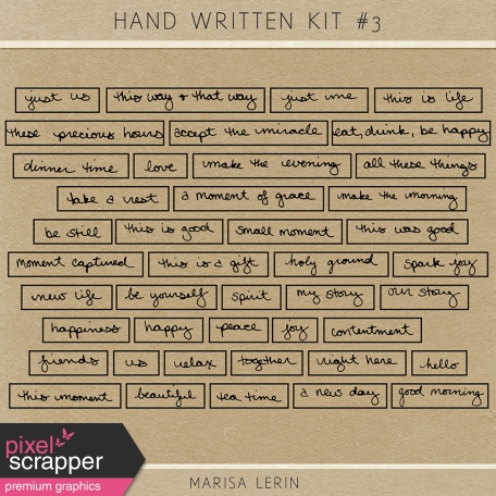 Handwritten Labels Kit #3