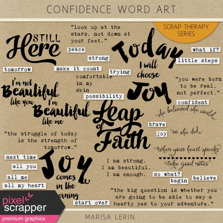 Confidence Word Art Kit