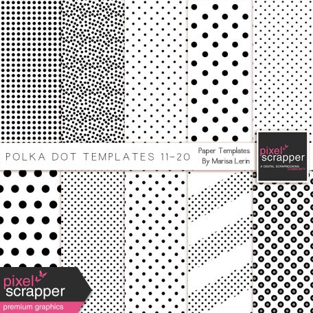 Polka Dot Paper Templates Kit (11-20)
