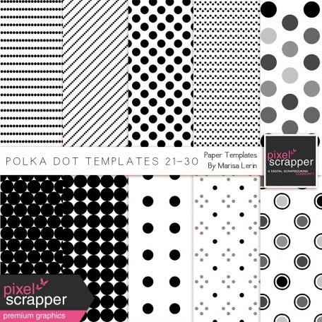 Polka Dot Paper Templates Kit (21-30)