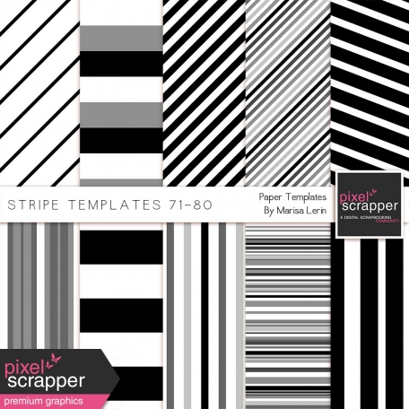 Stripe Paper Template Kit (71-80)