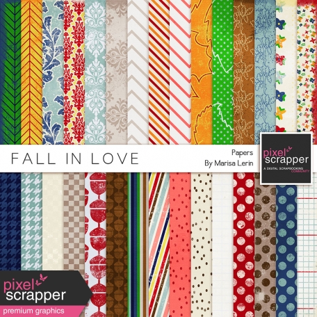 Fall In Love Papers Kit