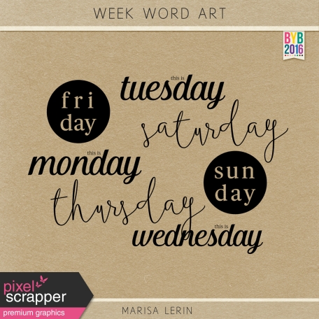 Build Your Basics: Week Word Art
