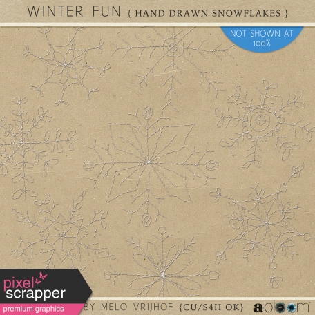 Winter Fun - Hand Drawn Snowflakes