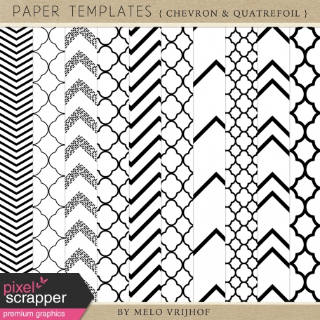 Paper Templates - Chevron & Quatrefoil