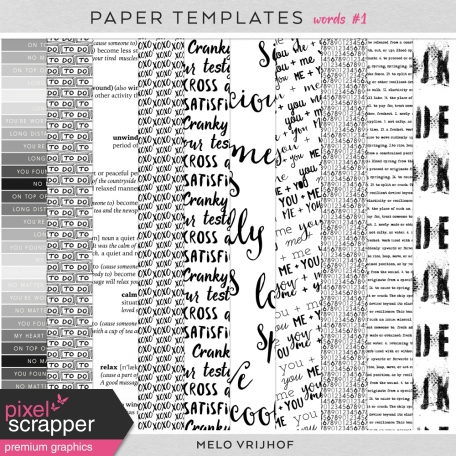 Paper Templates - Words 01