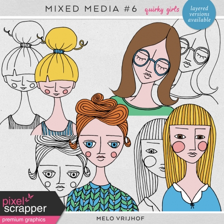 Mixed Media 6 - Quirky Girls