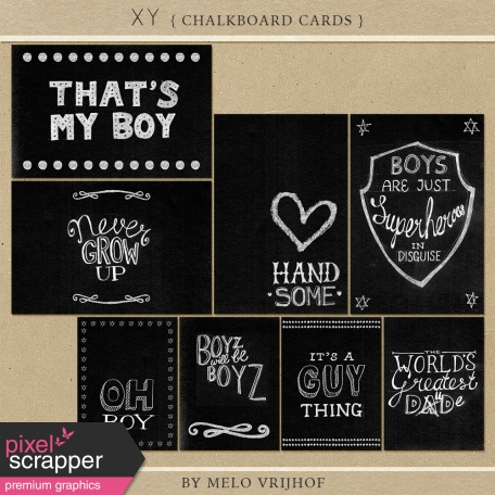 XY - Chalkboard Journal Cards