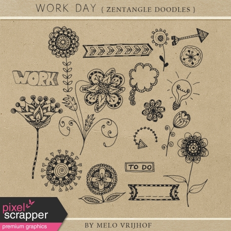 Work Day - Zentangle Doodles