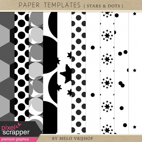 Paper Templates - Stars And Dots