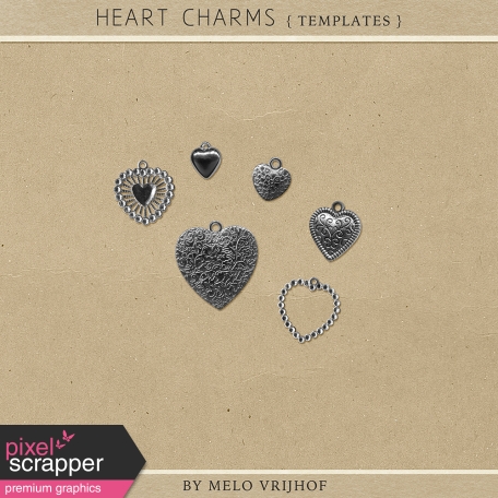 Heart Charms - Templates