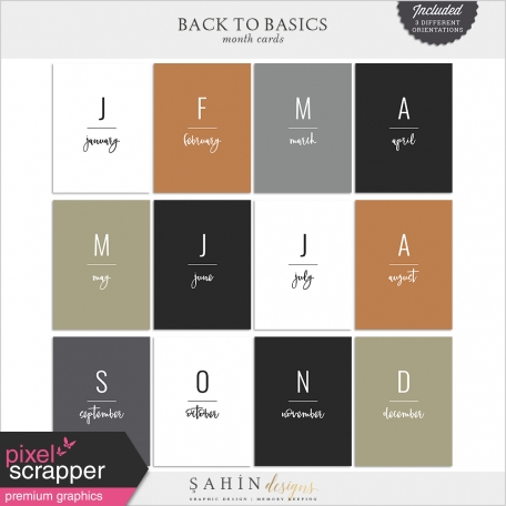 Back to Basics Month Cards