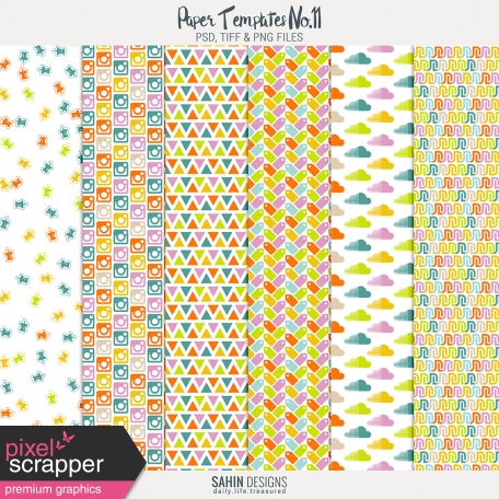 Paper Templates No 11 by Elif Şahin graphics kit DigitalScrapbook com