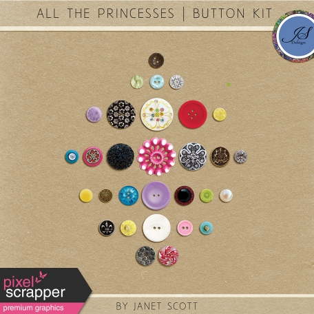 All the Princesses - Button Kit