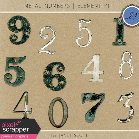 Metal Number Element Kit