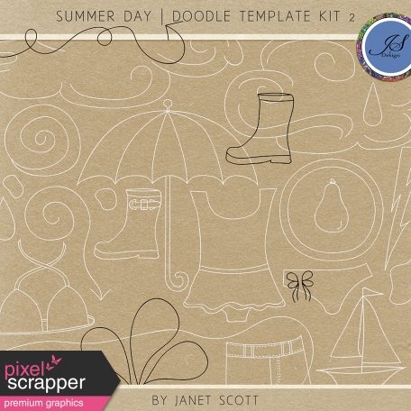 Summer Day - Doodle Template Kit 2