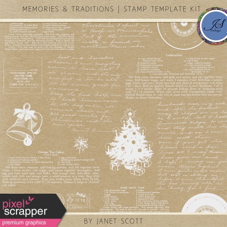 Memories & Traditions - Stamp Template Kit