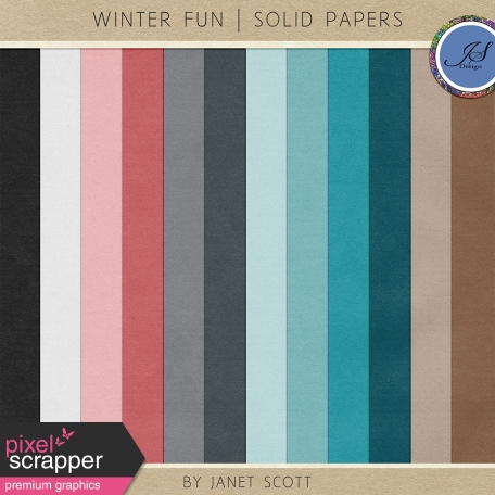 Winter Fun - Solid Paper Kit