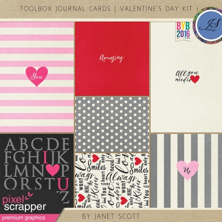 Toolbox Journal Cards - Valentine's Day Kit 1