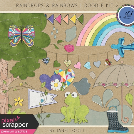 Raindrops & Rainbows - Doodle Kit 2