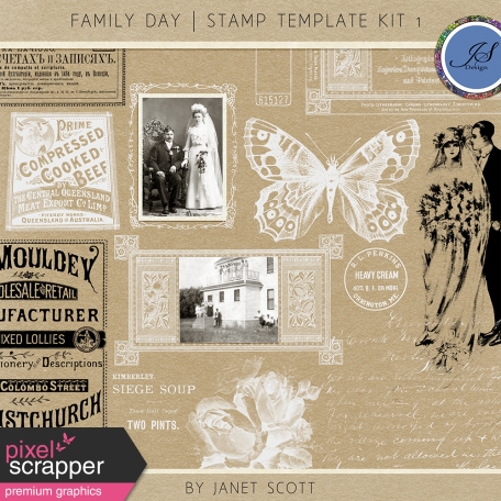 Family Day - Stamp Template Kit 1