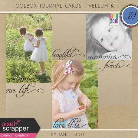 Toolbox Journal Cards - Vellum Kit 1