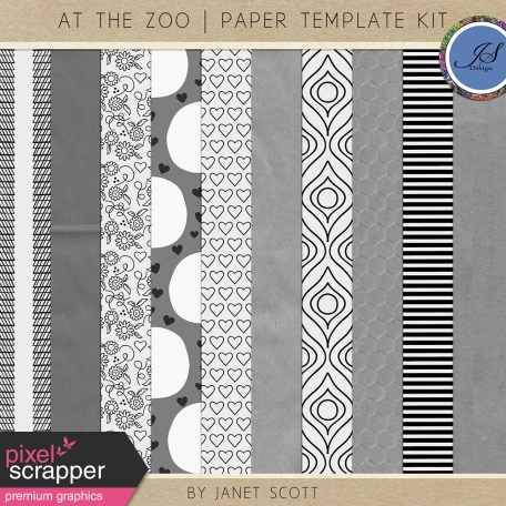 At The Zoo - Overlay Template Kit