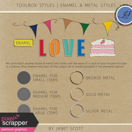 Toolbox Styles 002 - Enamel & Metal Style Kit