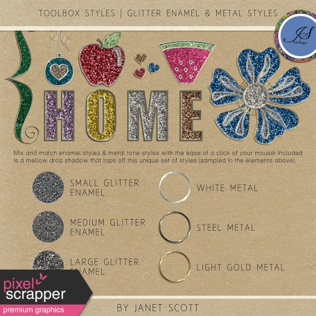 Toolbox Styles 003 - Glitter Enamel & Metal Style Kit