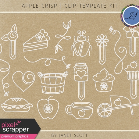 Apple Crisp - Clip Doodle Template Kit