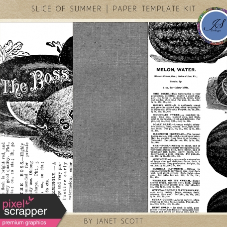 Slice of Summer - Paper Template Kit