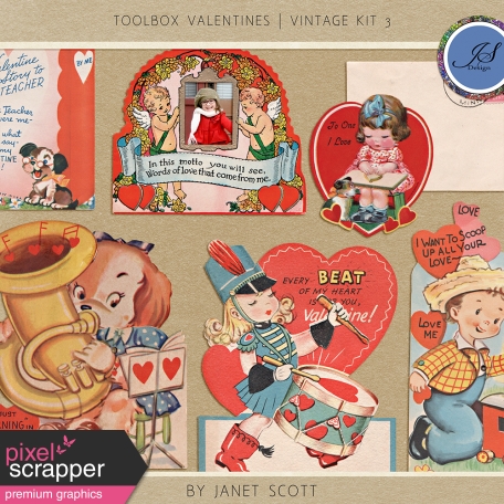 Toolbox Valentines - Vintage Kit 3