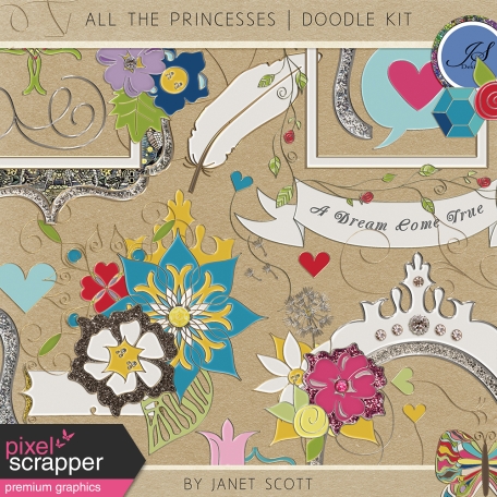 All the Princesses - Doodle Kit