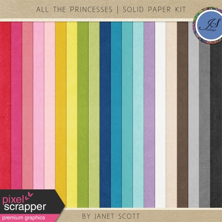 All the Princesses - Solid Paper Kit