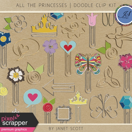 All the Princesses - Doodle Clip Kit