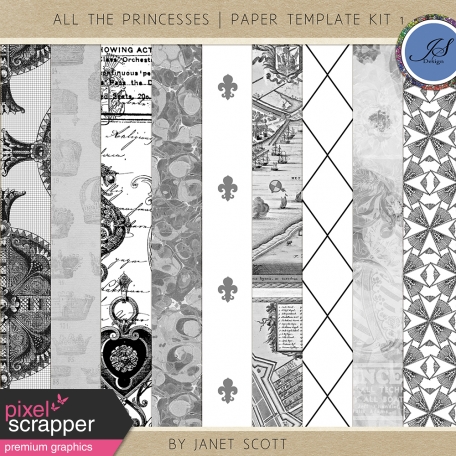 All the Princesses - Paper Template Kit 1