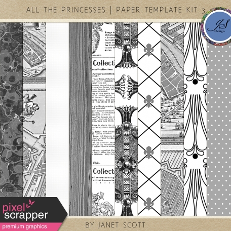 All the Princesses - Paper Template Kit 3