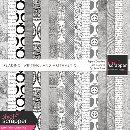 Reading, Writing, and Arithmetic - Papers, Templates, and Overlays Kit