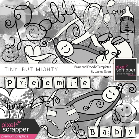 Tiny, But Mighty - Doodle Templates Kit