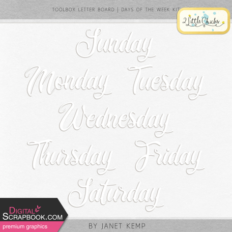 Toolbox Letter Board - Days of the Week Kit