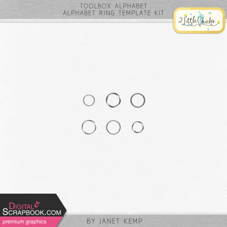 Toolbox Alphabet - Bingo Chip Ring Template Kit