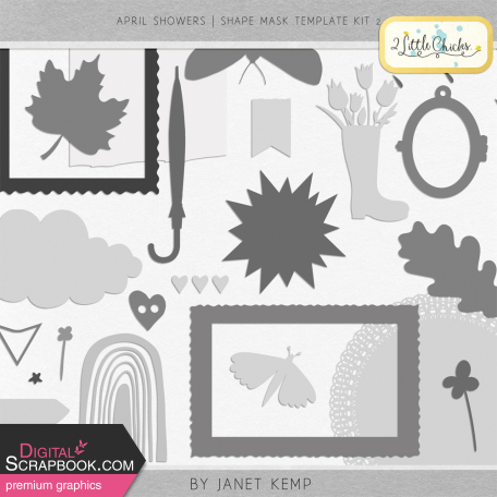 April Showers - Shape Mask Template Kit 2