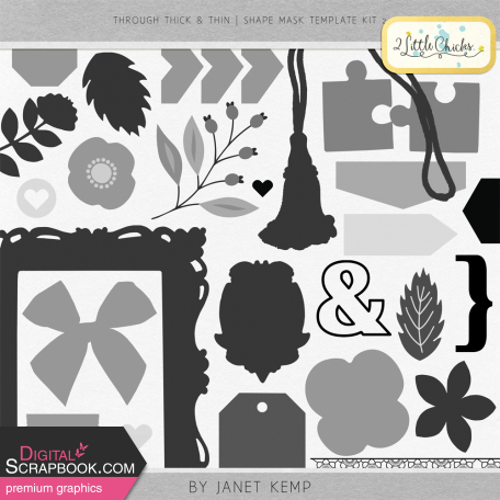 Through Thick & Thin - Shape Mask Template Kit 2
