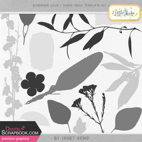 Bohemian Love - Shape Mask Template Kit 