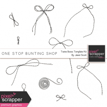 One Stop Bunting Shop - Baker's Twine Bows Template Kit