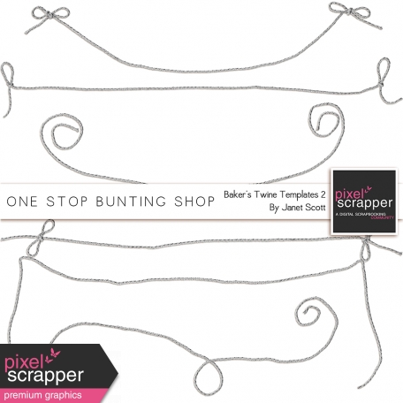 One Stop Bunting Shop - Baker's Twine String Template Kit 2