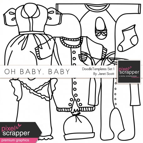 Oh Baby, Baby - Doodle Templates Set 1