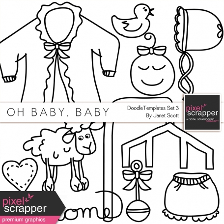 Oh Baby, Baby - Doodle Templates Set 3