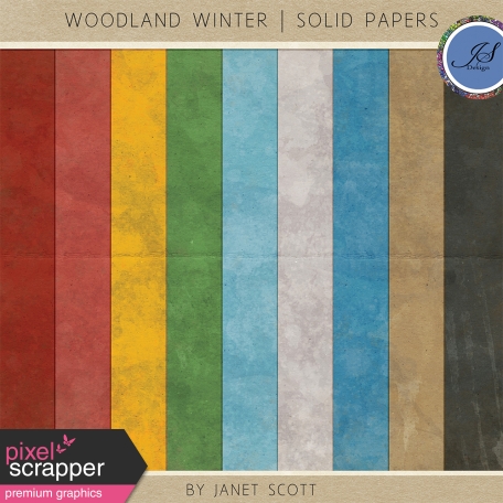Woodland Winter - Solid Paper Kit