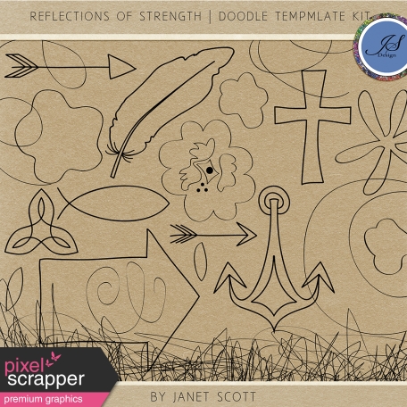 Reflections of Strength - Doodle Template Kit